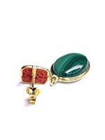 Orecchini Stocco Gioielli Donna in Argento Malachite ORA 448 - ORA 448